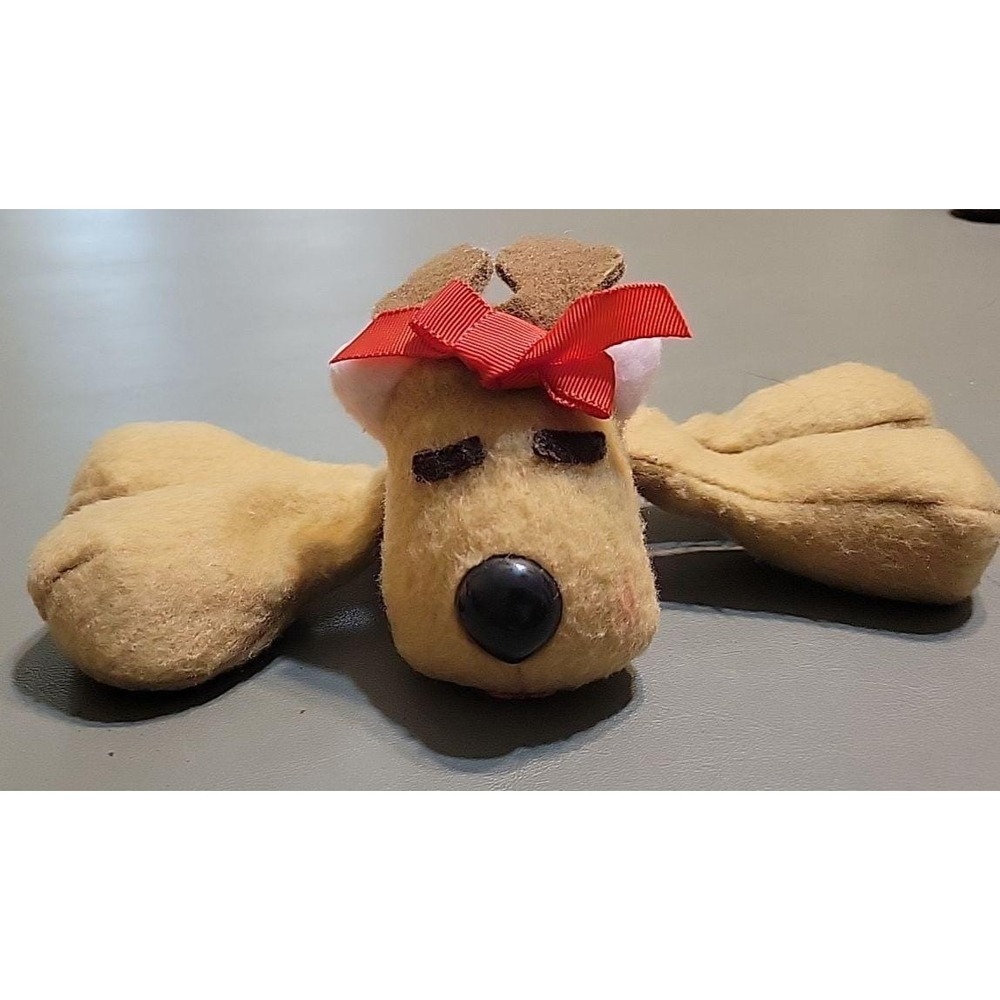 Vtg 1984 Hallmark Rhonda Reindeer Red Bow NO DRESS‎ Christmas beanie